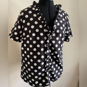 Black and White Polka Dot blouse